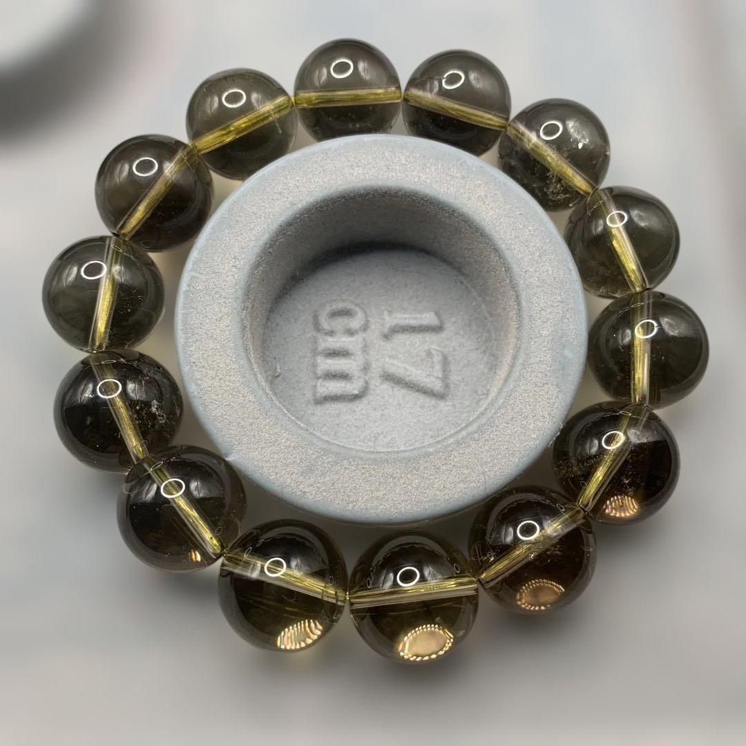 ゼウスシトリンブレスレット 15ミリ　内径17.5 高品質