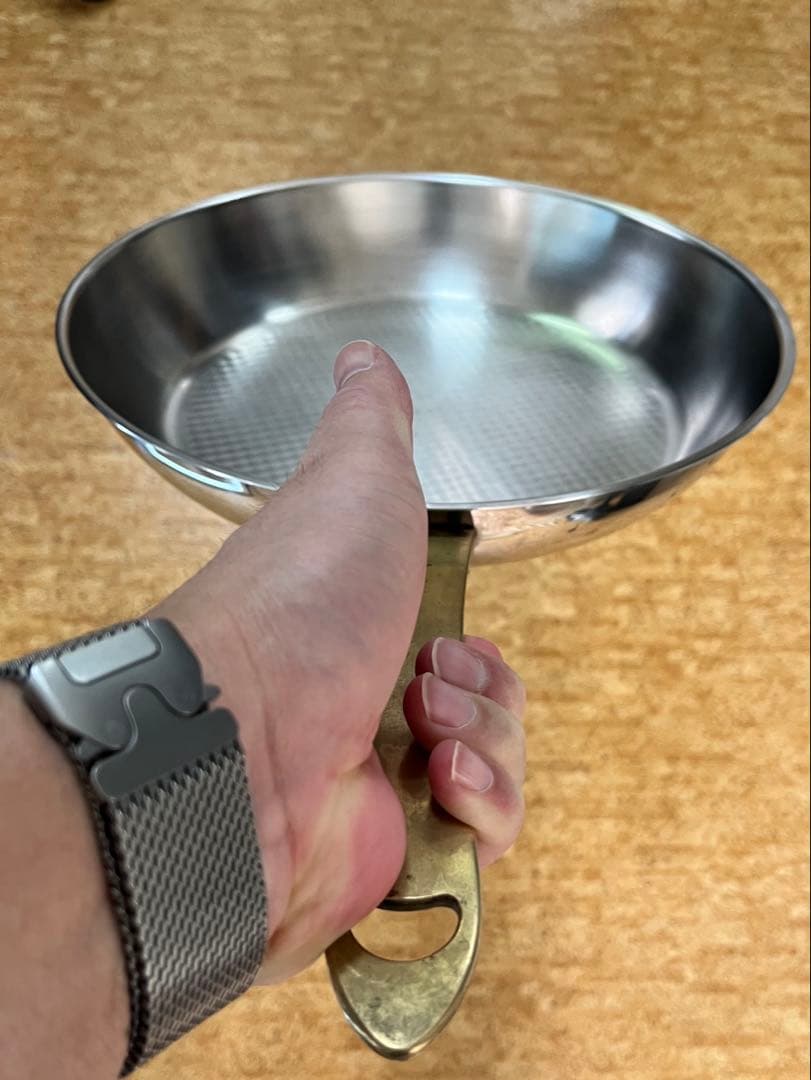 【スイス製】KUHN RIKON ステンレス フライパン 内径28cm シルバー