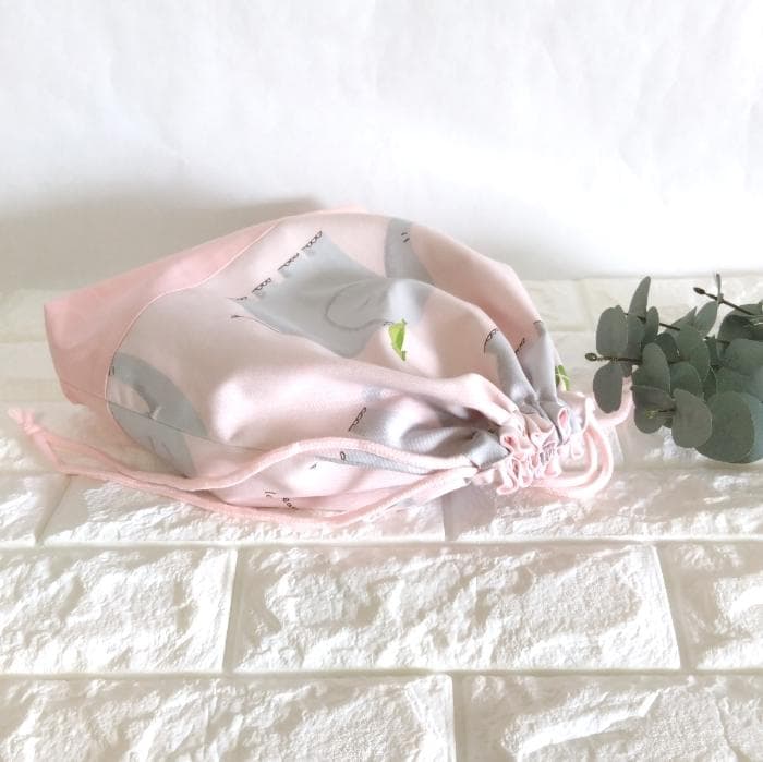 《送料無料》通園・通学3点セット・ほのぼのぞうさん・ピンク　＃n1398