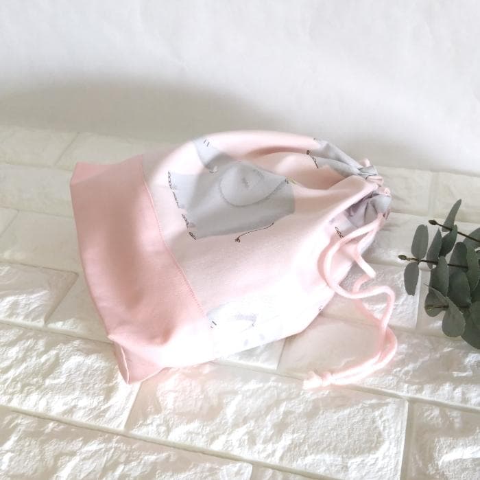 《送料無料》通園・通学3点セット・ほのぼのぞうさん・ピンク　＃n1398