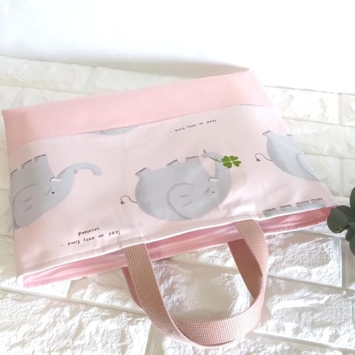 《送料無料》通園・通学3点セット・ほのぼのぞうさん・ピンク　＃n1398