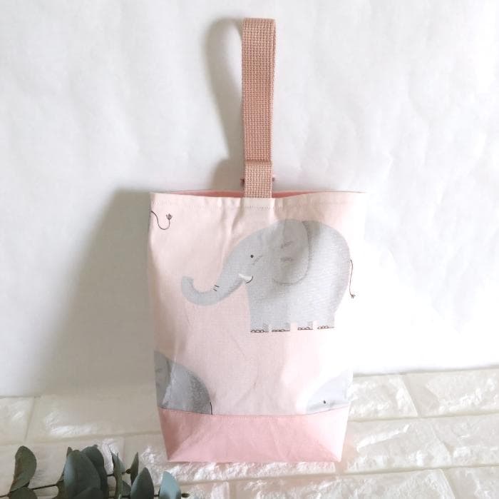 《送料無料》通園・通学3点セット・ほのぼのぞうさん・ピンク　＃n1398