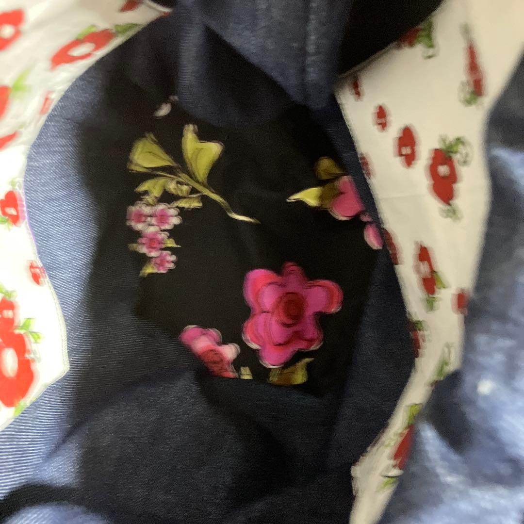 ロラライハリス　バケツ型フリルトートバッグ　　　☆ハンドメイド品☆