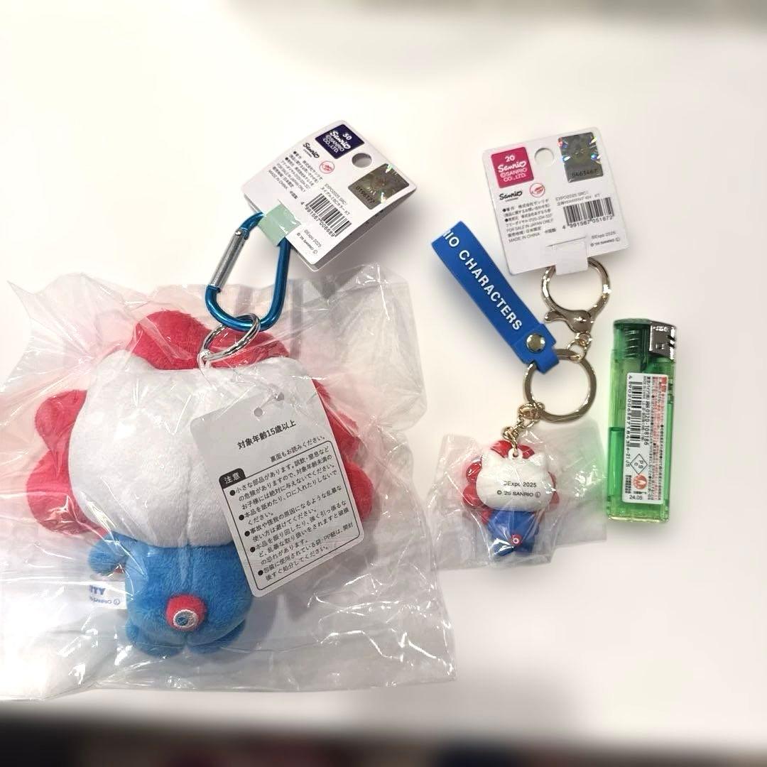 万博　ミャクミャク　サンリオ　限定　ぬいぐるみ　ストラップ　キーホルダーセット