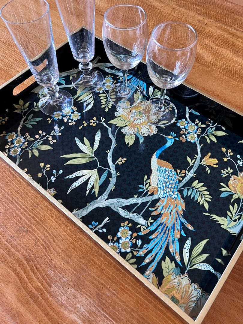 トレー　トレイ　ベトナム　漆　ラッカーPEONY  ベトナム おもてなし