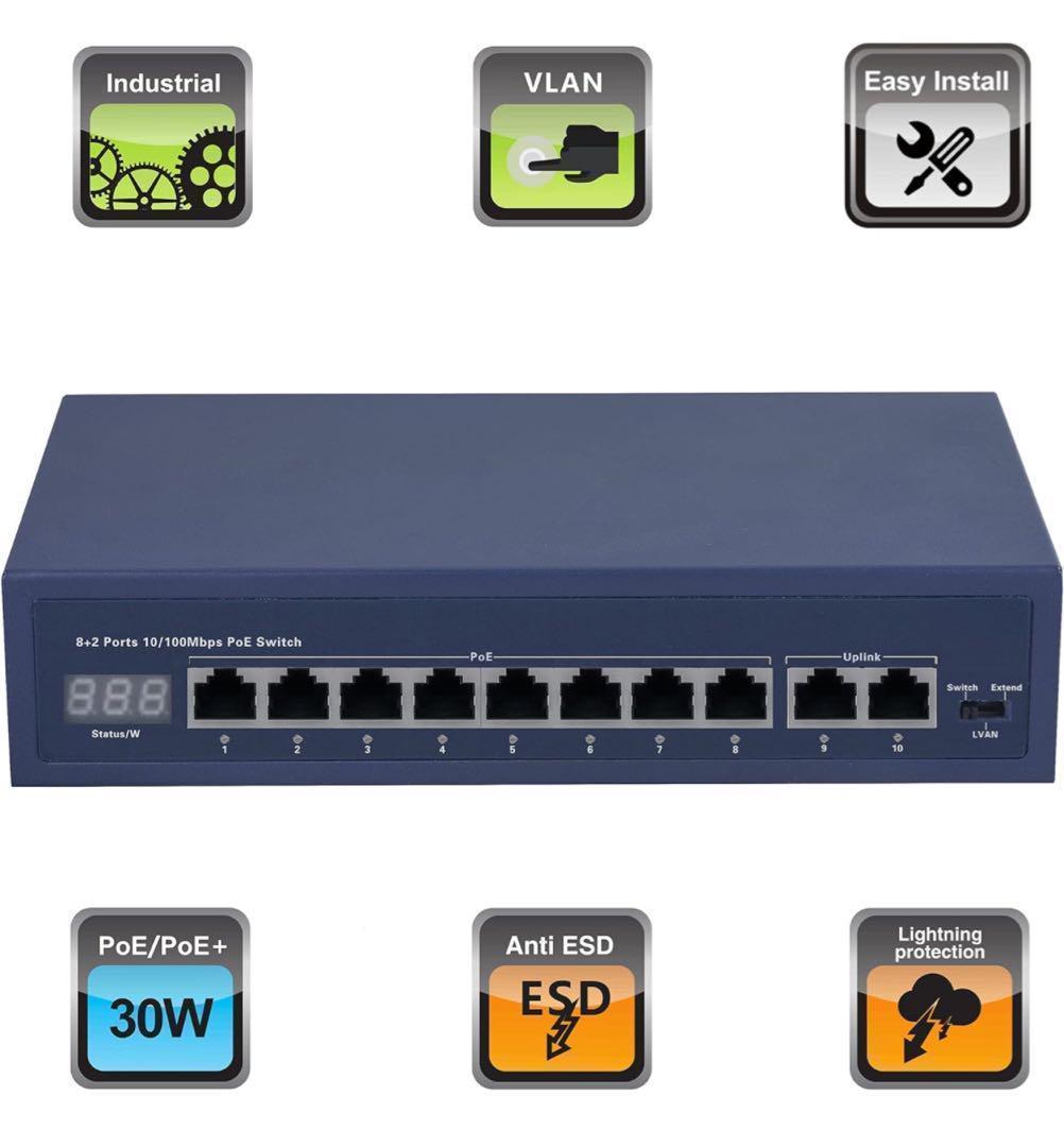 Huacomm 8 PoE（動作未確認） ポート