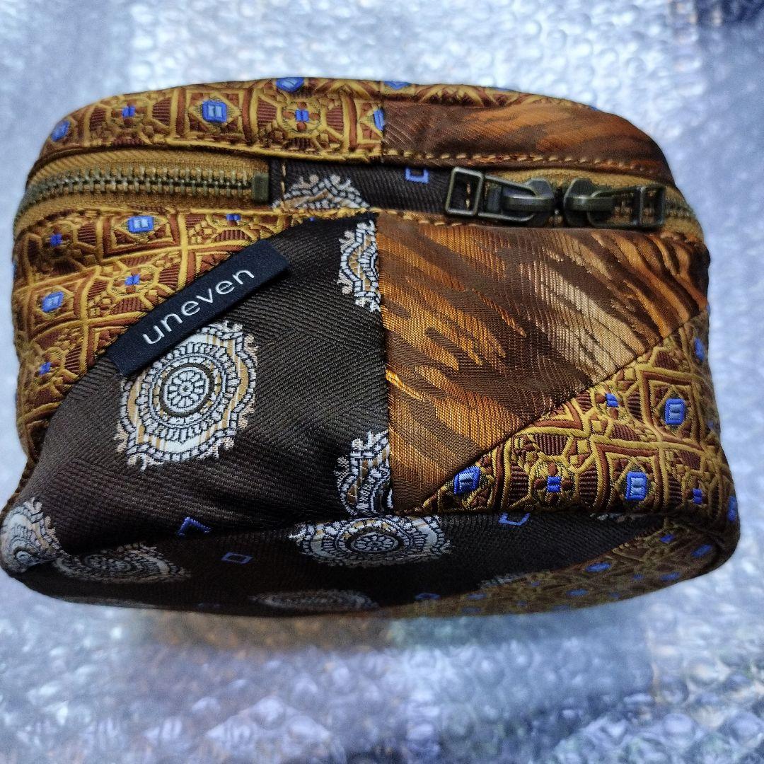 uneven×MALION vintage tie vanity bag