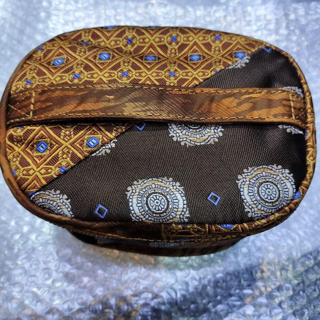 uneven×MALION vintage tie vanity bag