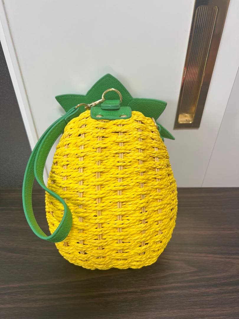 パイナップル　カゴ網　2wayバッグ