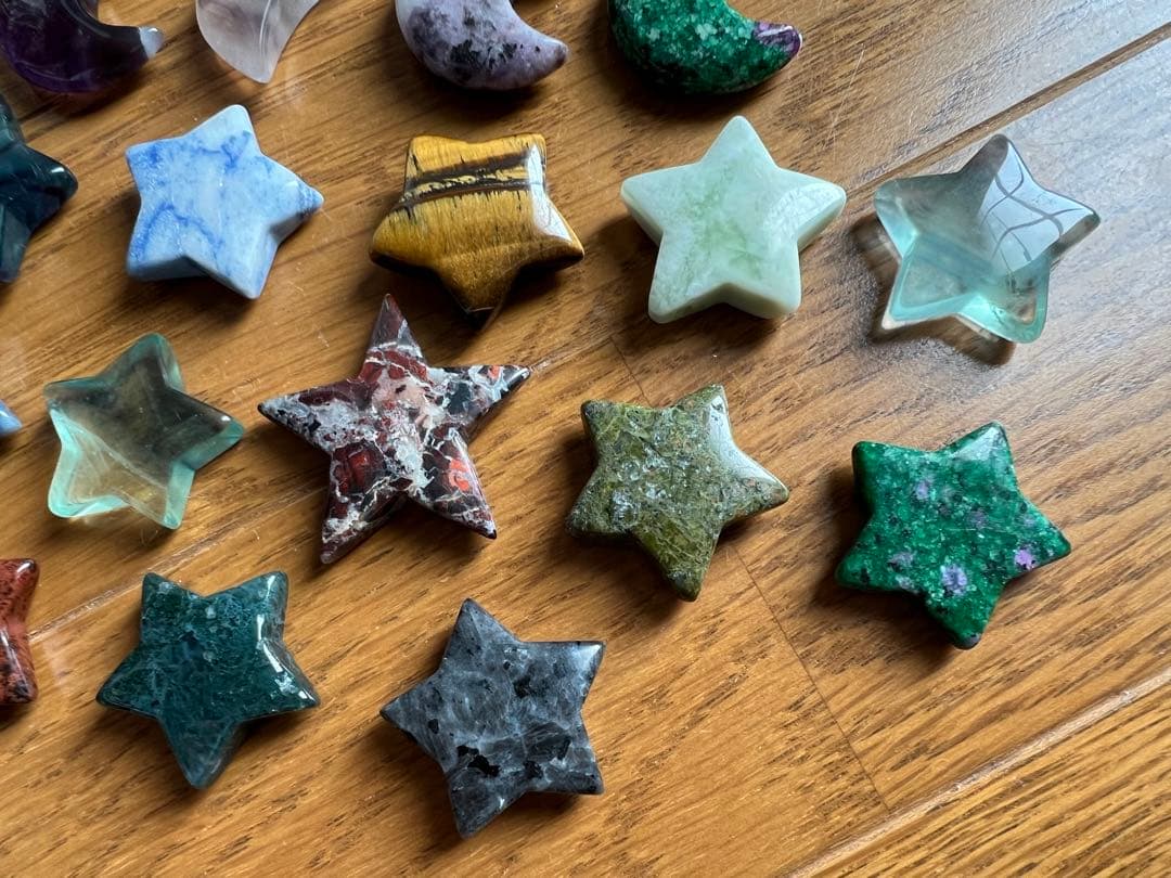 天然石 スター ムーン カービング