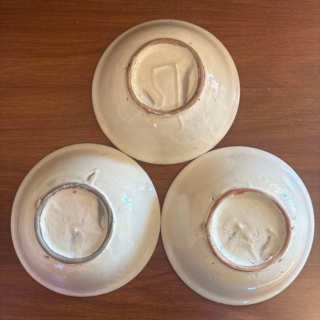 ベトナムヴィンテージソンベ焼き深皿3枚セット