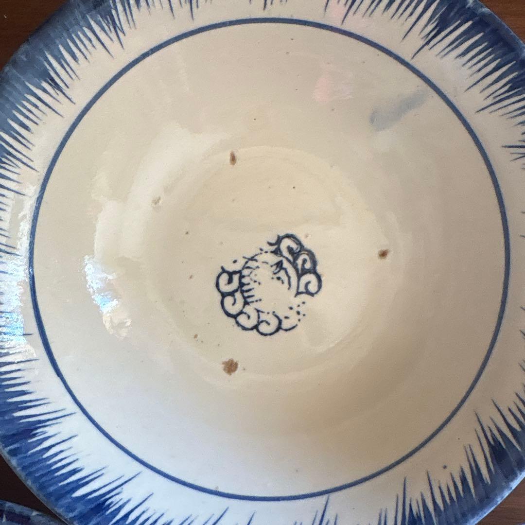 ベトナムヴィンテージソンベ焼き深皿3枚セット