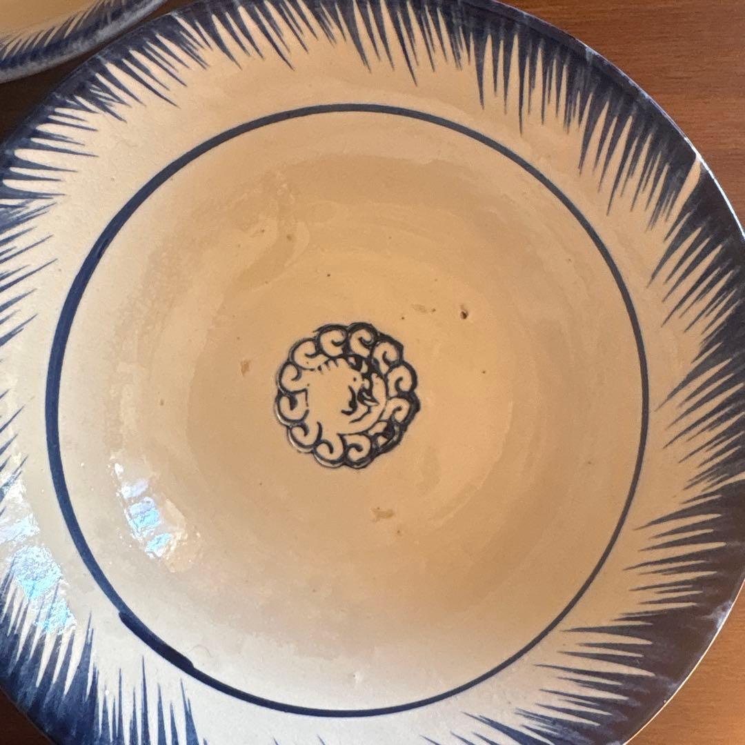 ベトナムヴィンテージソンベ焼き深皿3枚セット