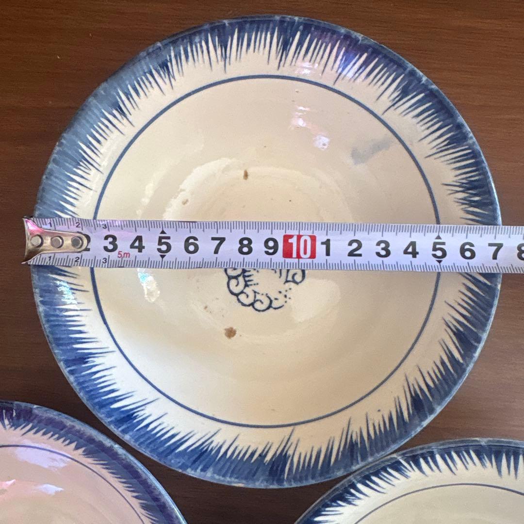 ベトナムヴィンテージソンベ焼き深皿3枚セット