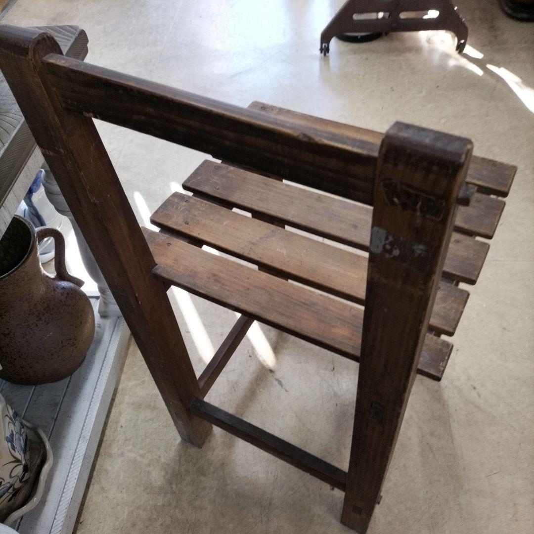 レトロ家具　木製スラットチェア