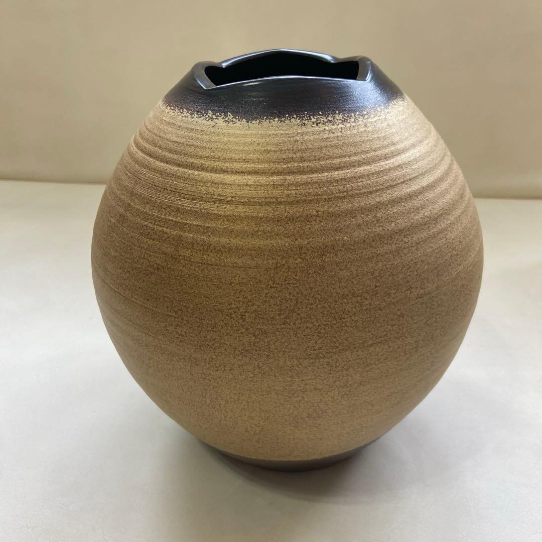 九谷焼　「かわせみ」花瓶　花壺　花器　　共箱付き