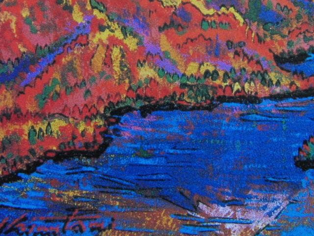 絹谷幸二、朝陽富岳、希少な額装用画集より、新品高級額装付、状態良好