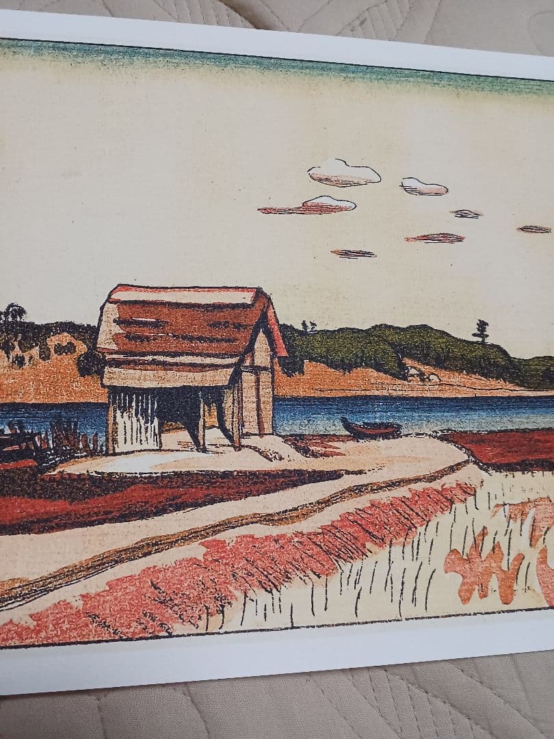 古画で巡る千葉の旅　第2編　8枚　 厚手和紙　A4　手作り工芸版画で復活