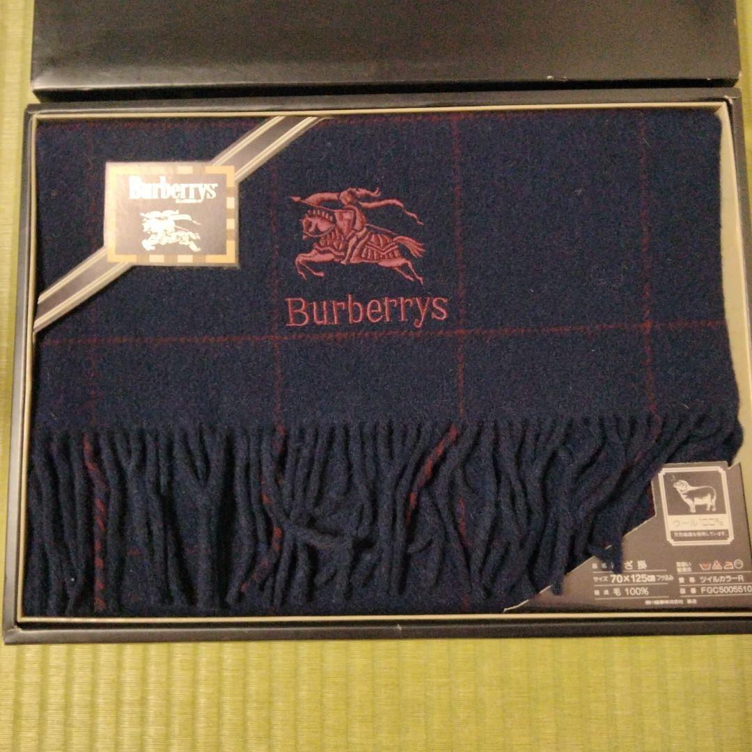 Burberrys ネイビー チェック柄 ブランケット（ひざ掛）