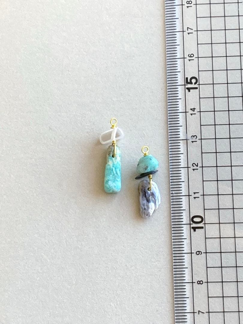 no.0514 青空アマゾナイトとグレイマーブル　一点物