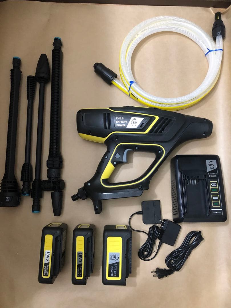 ケルヒャー　バッテリー型洗浄機　KHB5 バッテリーセット オプション付き