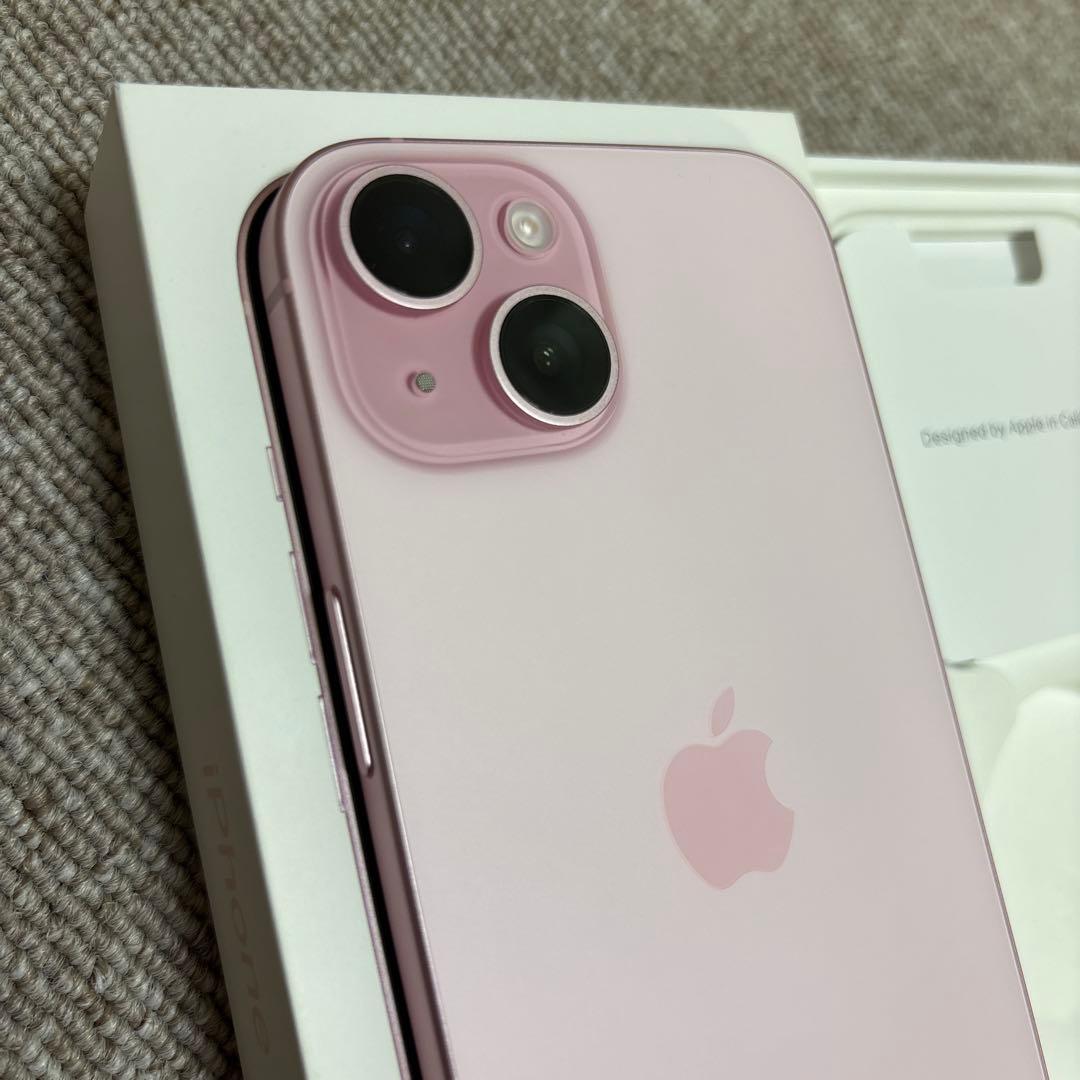 【美品】Apple iPhone15 128GB ピンク 本体