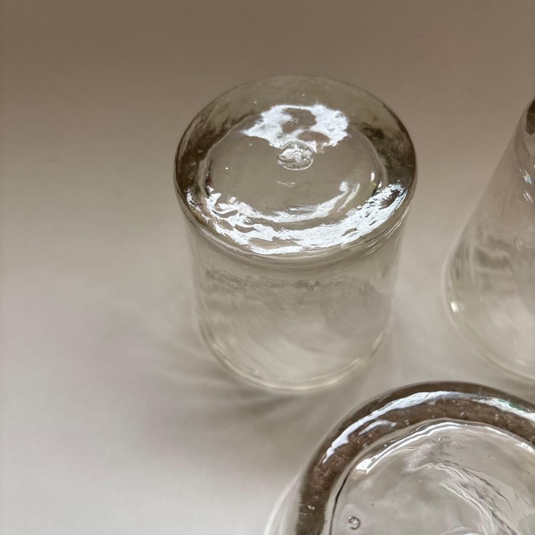 倉敷ガラス　小谷真三　ガラスコップ　4客　民藝