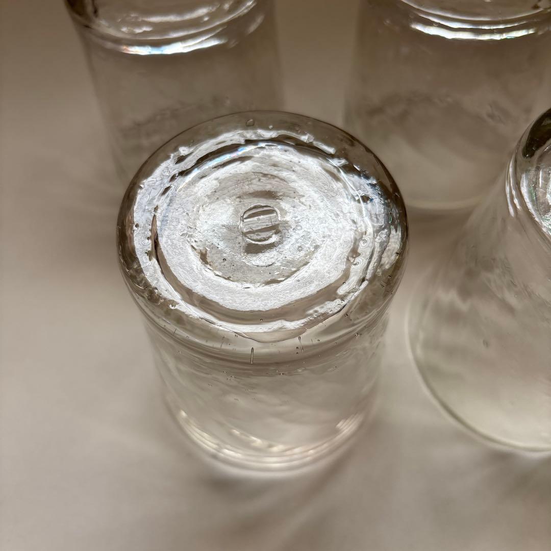 倉敷ガラス　小谷真三　ガラスコップ　4客　民藝