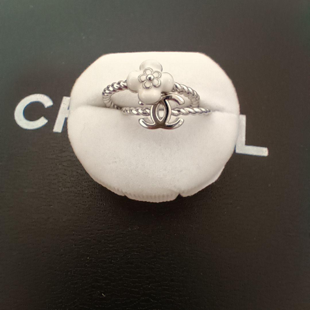 CHANEL ホワイトフラワー CCロゴ リングセット　ノベルティ