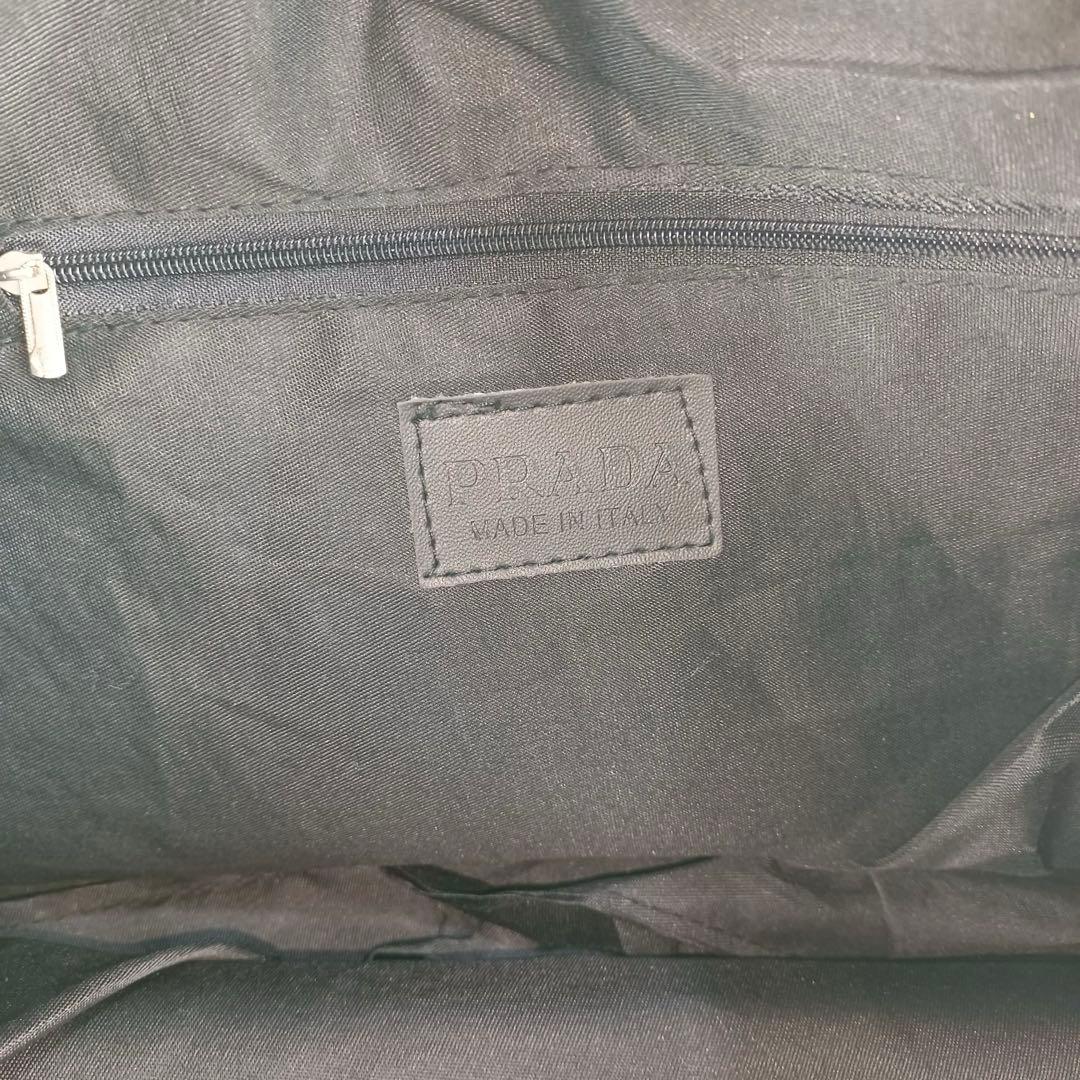 PRADA トートバッグ ブルー ノベルティ 大容量 ランチバッグ bl3
