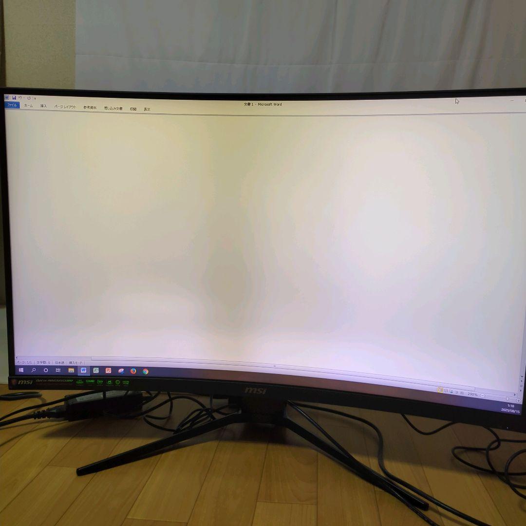 訳アリ msi 4kモニター MAG321CURV 湾曲モニター