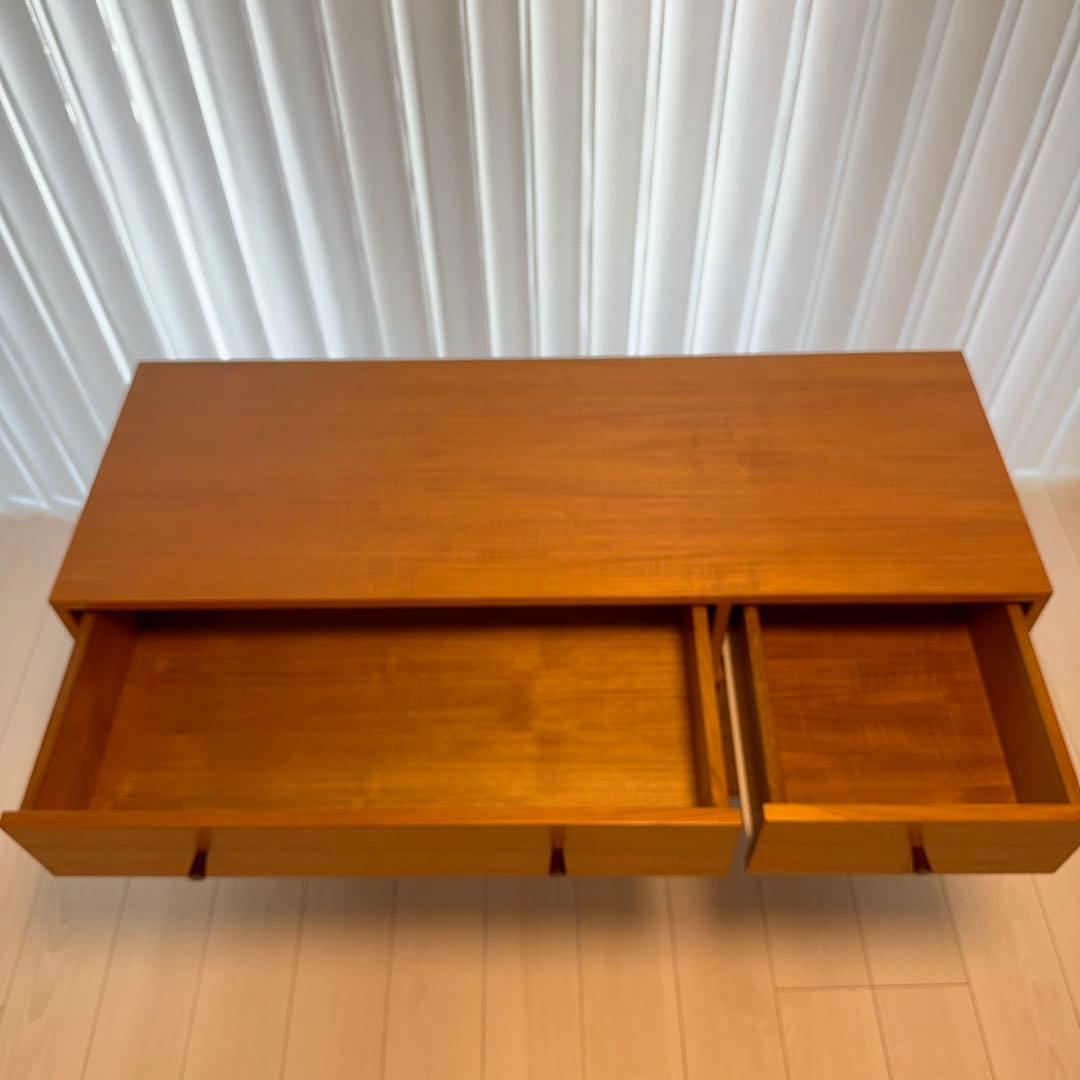 CHLOROS 北欧 ワイドチェスト 116cm チーク クロロス