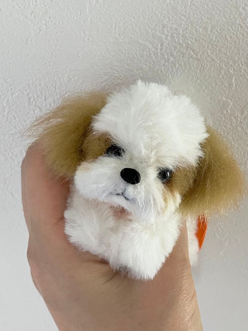 ★ハンドメイド★ いっしょにおでかけ シーズー ぬいぐるみ ホワイト×ブラウン