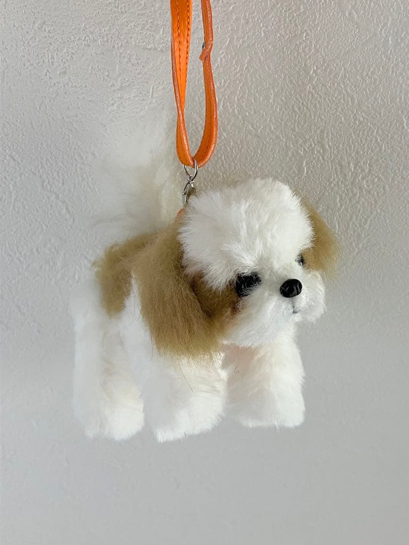 ★ハンドメイド★ いっしょにおでかけ シーズー ぬいぐるみ ホワイト×ブラウン