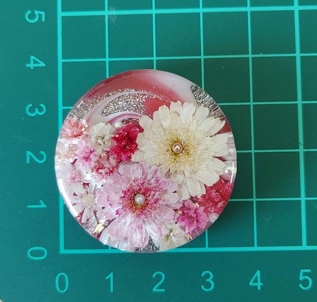 【1571】レジン　マトリカリア　ヘアゴム　ポニーフック　ブロ―チ　ハンドメイド