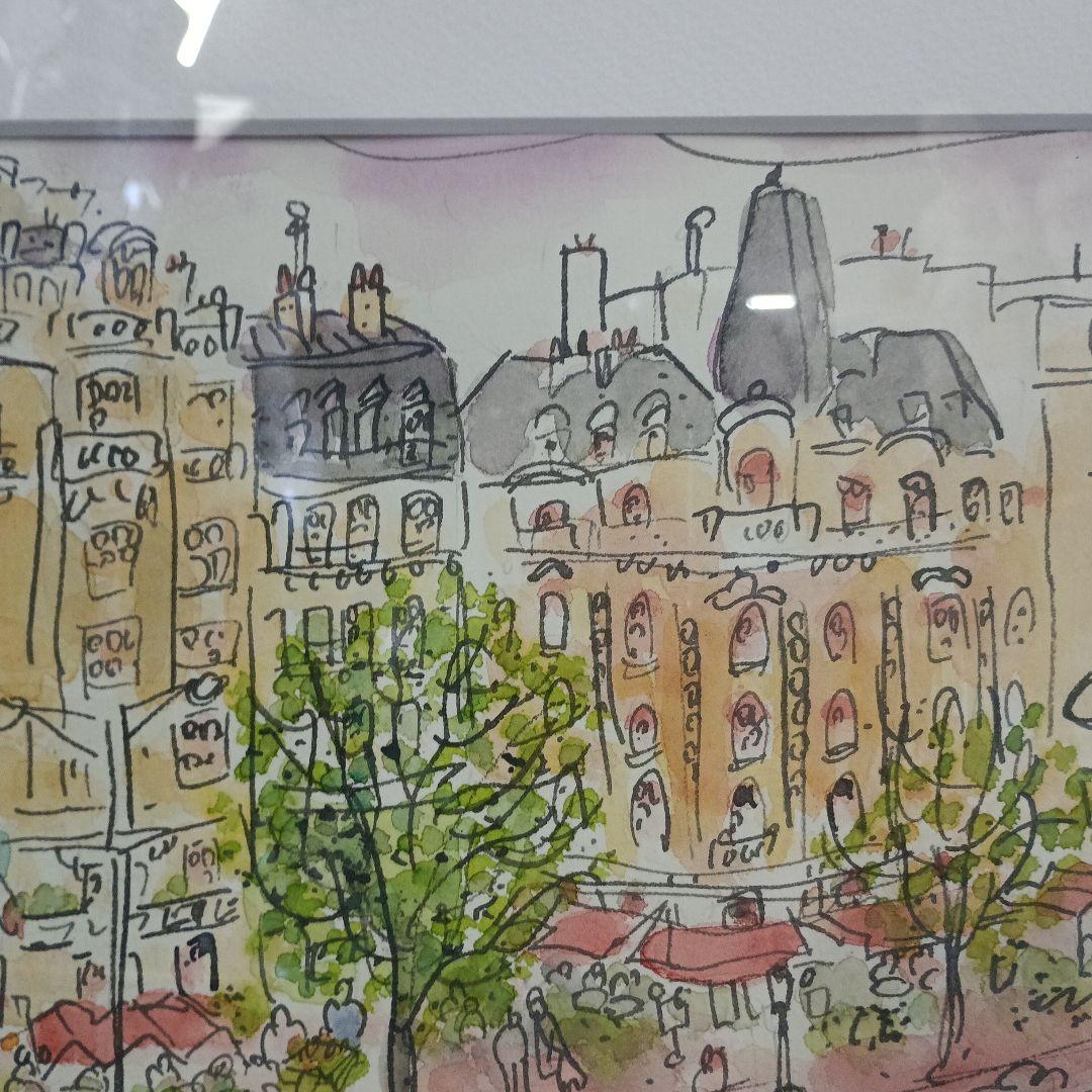 7776)水彩画　藤森悠二（ふじもりゆうじ）の「シャンゼリゼ通り」