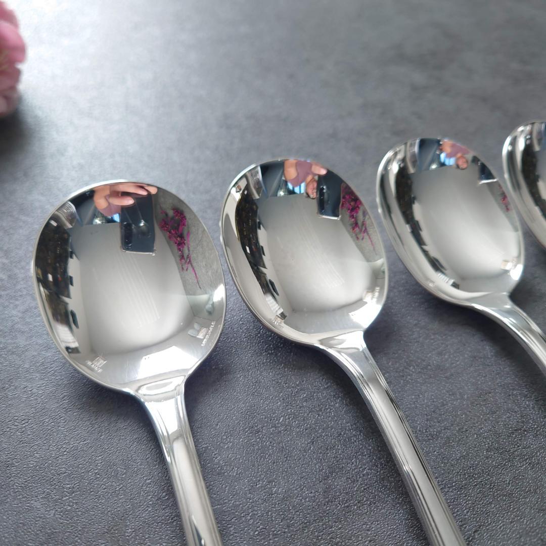 希少 美品 クリストフル アメリカ コンソメスプーン 6点