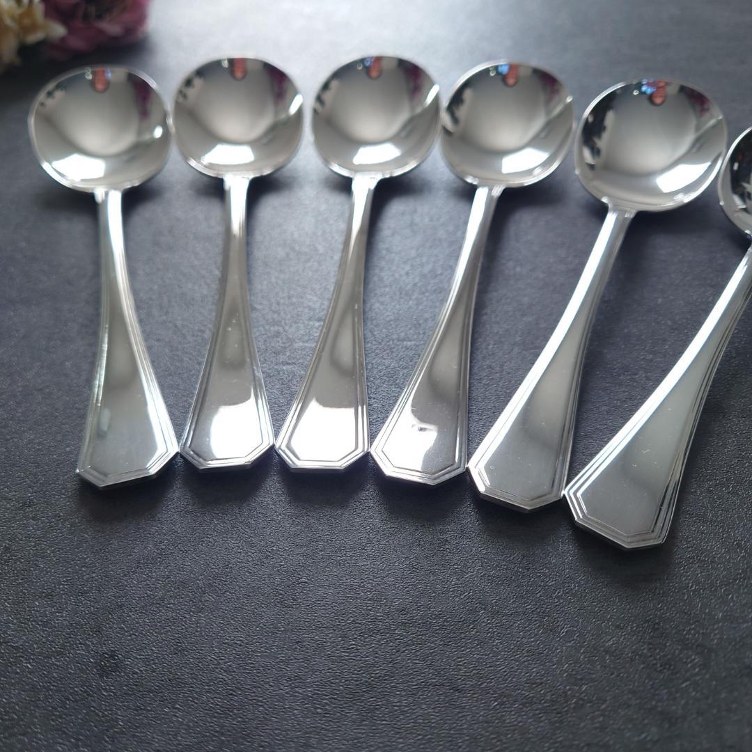 希少 美品 クリストフル アメリカ コンソメスプーン 6点