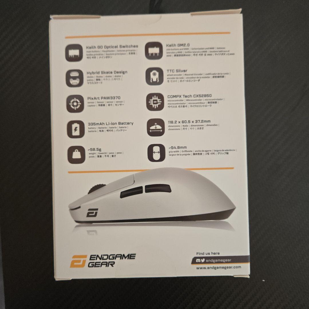 Endgame Gear OP1WE Mouse ホワイト無線マウス White