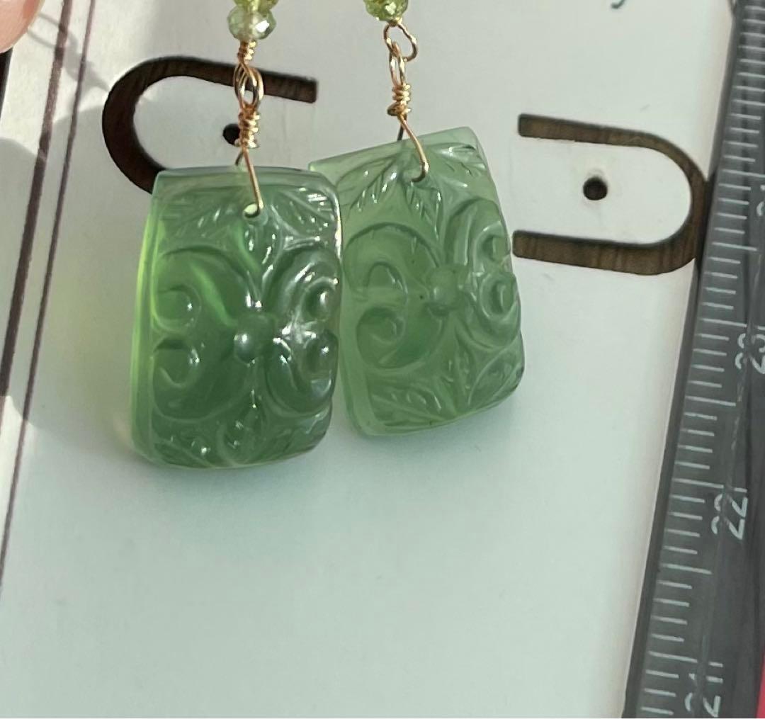 高品質サーペンティンルース用カボション美しいカービングピアスチャーム