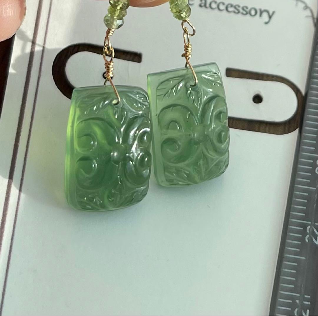 高品質サーペンティンルース用カボション美しいカービングピアスチャーム