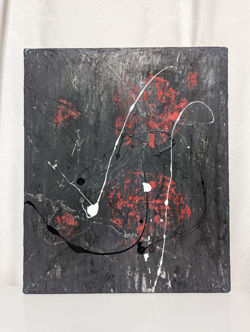 アクリル画　Ｆ8　抽象画　絵画　美術品　現代絵画　アート　コンテンポラリー　戦争