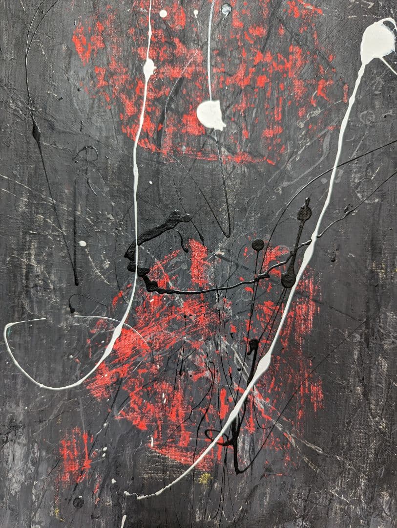 アクリル画　Ｆ8　抽象画　絵画　美術品　現代絵画　アート　コンテンポラリー　戦争