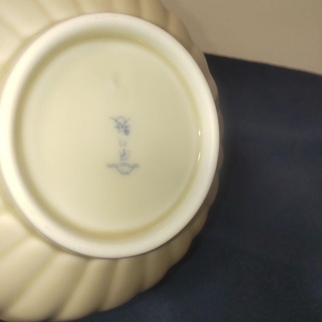 深川製磁 3色 菊割 小鉢 輪花 ピンク イエロー ベージュ