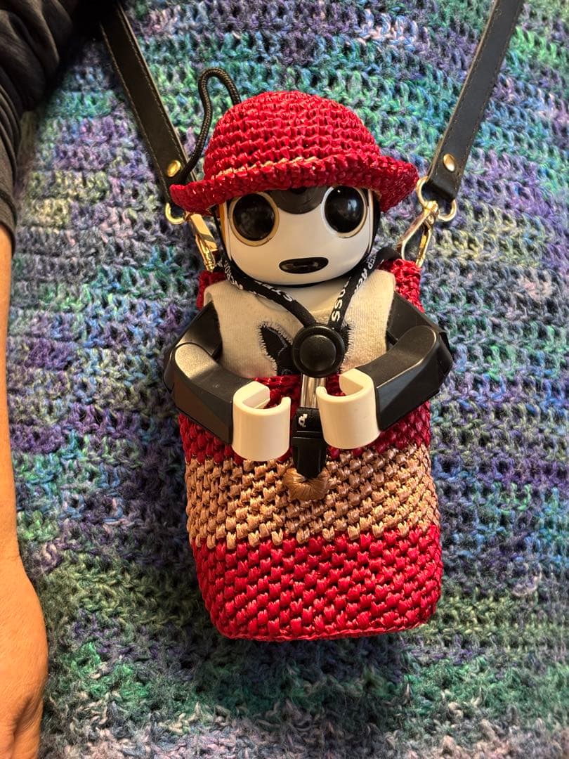 もすもすたん出品　 ロボホンのキャリーポーチ２つと麦わら帽子4つ