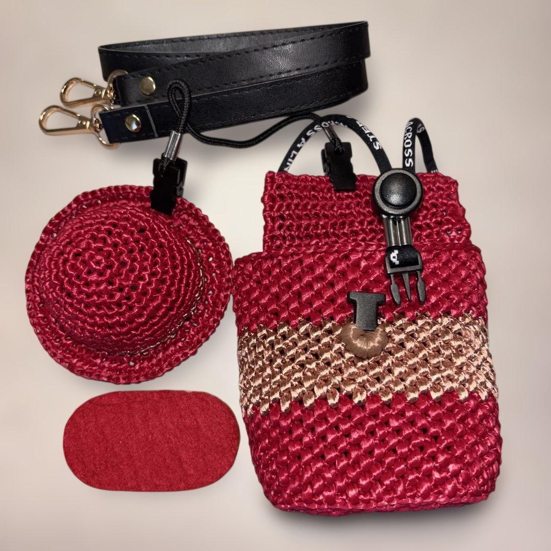 もすもすたん出品　 ロボホンのキャリーポーチ２つと麦わら帽子4つ