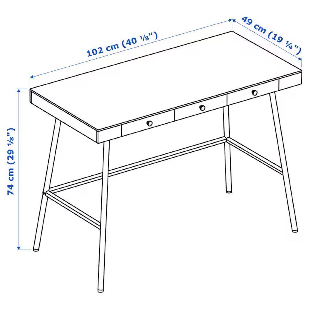 【美品】IKEA リルオーセン　パソコンデスク