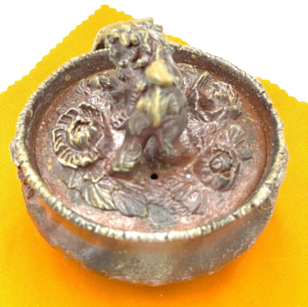 備前焼　難波誠治作　獅子　宝瓶　NS2