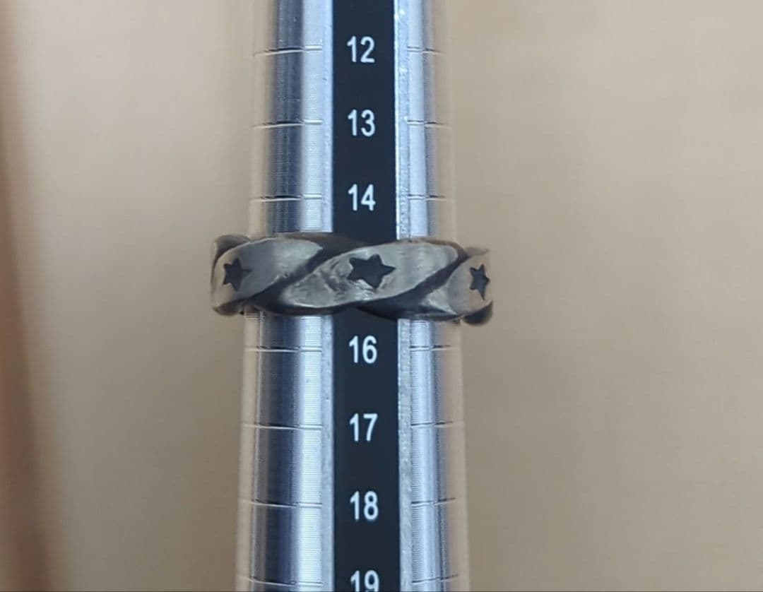 ナバホ族 サンシャインリーブス スターツイスト リング　15号