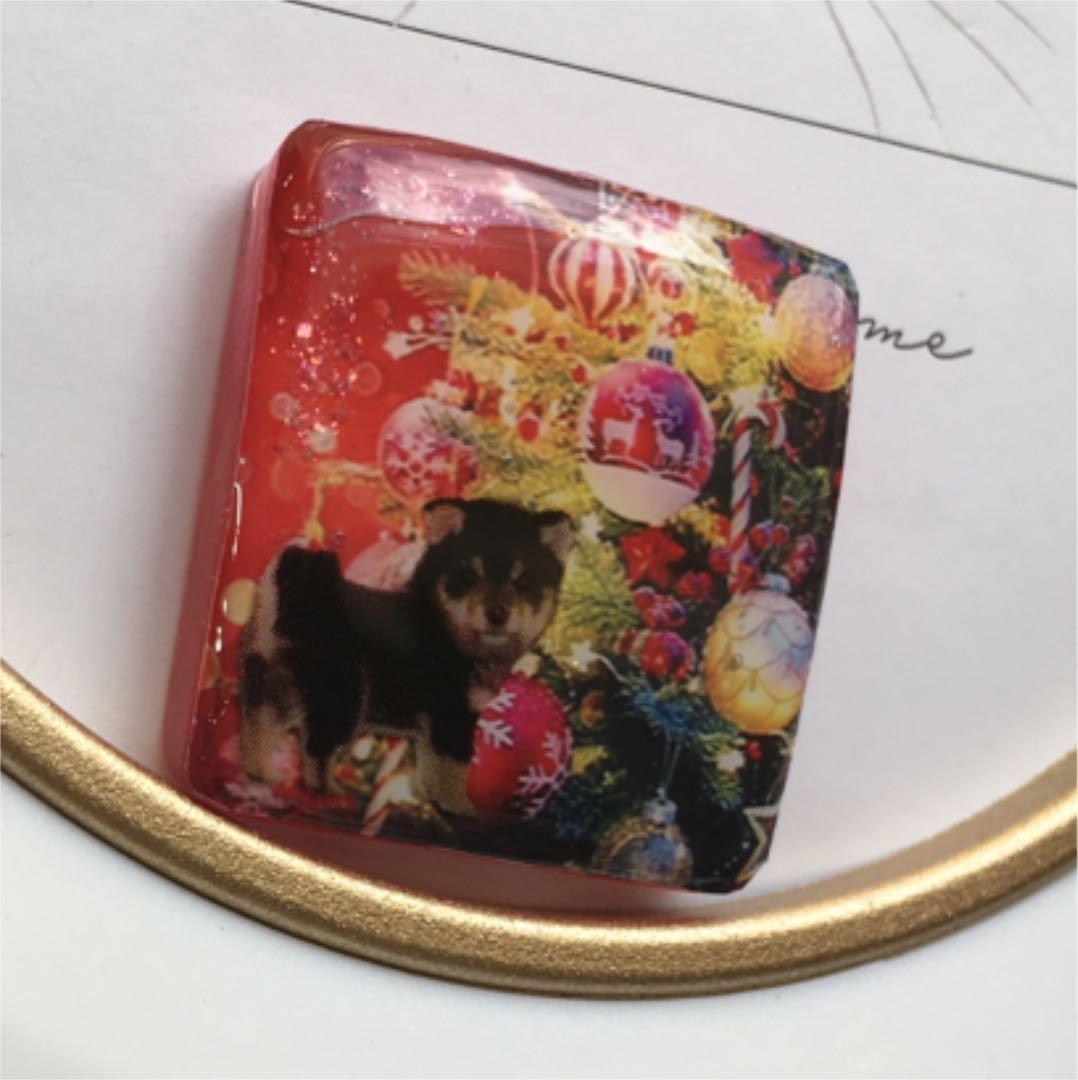 レジンヘアゴム♡クリスマス豆黒柴くん・再販不可